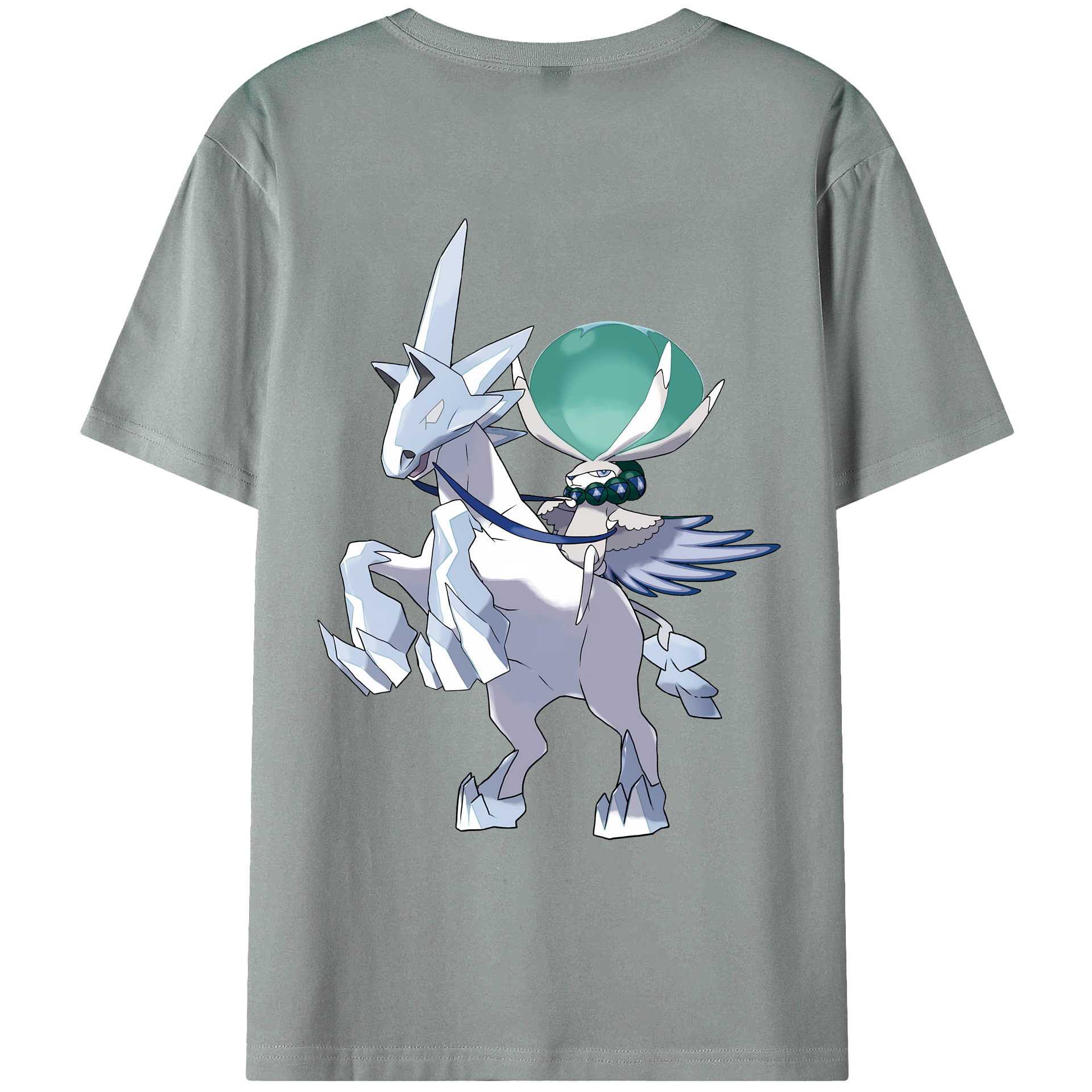 （画像用） ポケットモンスター Pokémon 綿100％ メンズ半袖Tシャツ（バックプリント） 通気性